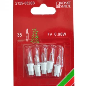 Konstsmide, guirlandes lumineuses de Noël 5 Ampoules De Rechange 7 V, 0,98 W Pour Guirlande De Noël 35 Lampes