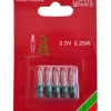 Konstsmide, guirlandes lumineuses de Noël Ampoules De Rechange 2,5V - 0,25 W Pour Guirlande De Noël, Douille Verte