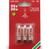 Konstsmide, guirlandes lumineuses de Noël 3 Ampoules De Rechange 12V, 3W Pour Chandelier Electrique 20 A 25 Lampes