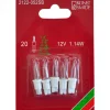 Konstsmide, guirlandes lumineuses de Noël 5 Ampoules De Rechange 12V, 1,14W Pour Guirlande De Noël 20 Lampes