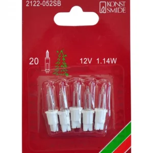 Konstsmide, guirlandes lumineuses de Noël 5 Ampoules De Rechange 12V, 1,14W Pour Guirlande De Noël 20 Lampes