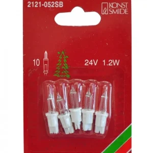Konstsmide, guirlandes lumineuses de Noël 5 Ampoules De Rechange 24V, 1,2W Pour Guirlande De Noël 10 Lampes