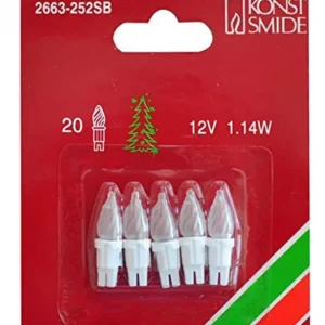 Konstsmide, guirlandes lumineuses de Noël 5 Ampoules Givrees Pour Guirlande 12 V, 1,14W, 20 Lampes