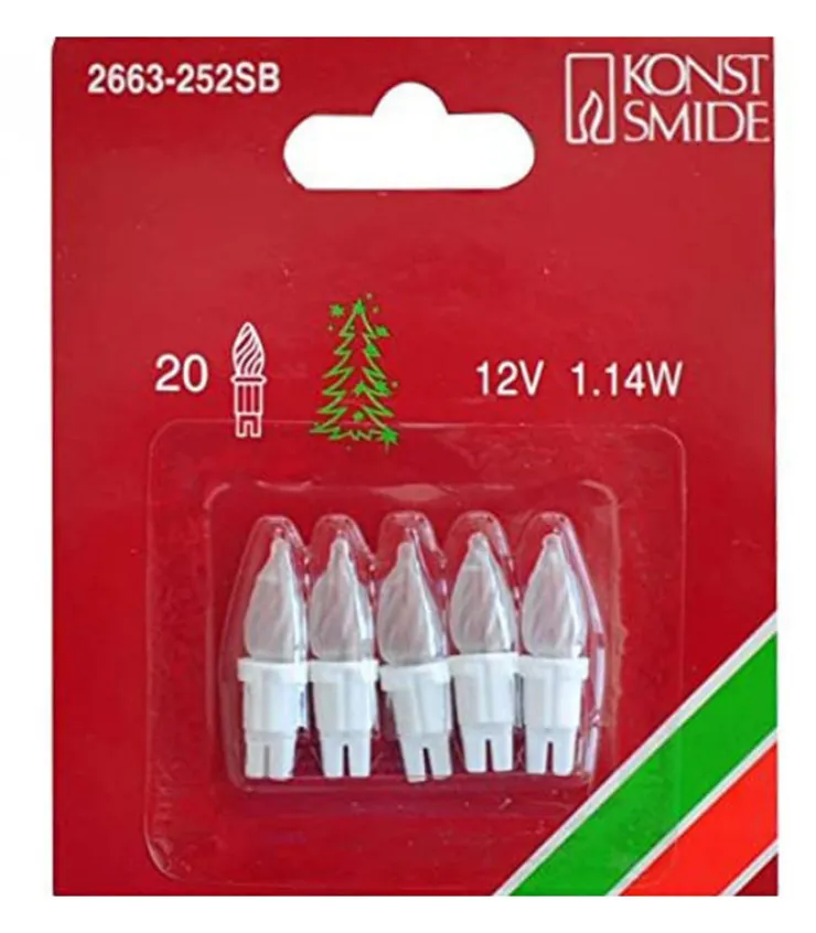 ampoules_givrees_pour_guirlande__v_w__lampes_0.webp Konstsmide, guirlandes lumineuses de Noël 5 Ampoules Givrees Pour Guirlande 12 V, 1,14W, 20 Lampes