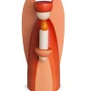 Köhler, Père Noël en bois Ange De Noël En Bois Rouge Avec Bougie