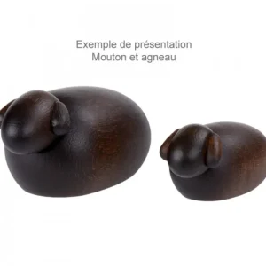 Köhler, Père Noël en bois Animaux Pour Crèche De Noël, Mouton Noir