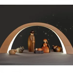 Köhler, Père Noël en bois Arche Lumineuse En Bois A Eclairage Led