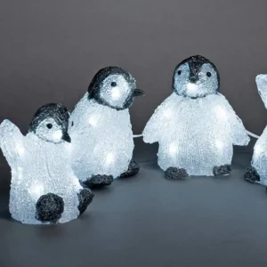 Konstsmide, guirlandes lumineuses de Noël Bebes Pingouins Lumineux Led En Acrylique, 12,5 Cm