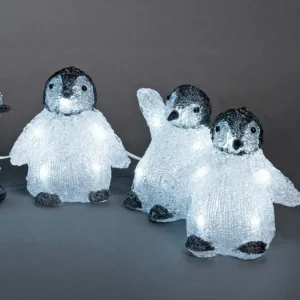 Konstsmide, guirlandes lumineuses de Noël Bebes Pingouins Lumineux Led En Acrylique, 12,5 Cm