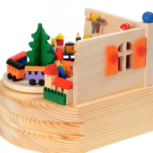 Graupner, décoration de sapin de Noël, Déco Noël enfant Boite A Musique Bois, Atelier Du Père Noël