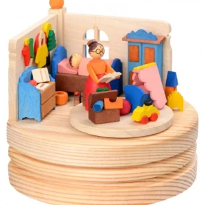 Graupner, décoration de sapin de Noël, Déco Noël enfant Boite A Musique Bois, L'Heure Du Coucher