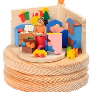 Graupner, décoration de sapin de Noël, Déco Noël enfant Boite A Musique Bois, L'Heure Du Coucher