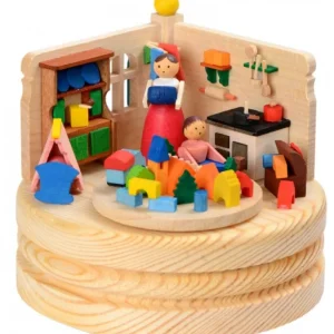 Graupner, décoration de sapin de Noël, Déco Noël enfant Boite A Musique En Bois, Jeux D'Enfant