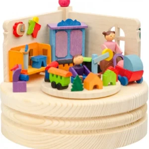 Graupner, décoration de sapin de Noël, Déco Noël enfant Boite A Musique En Bois, Maman Et Ses 2 Enfants