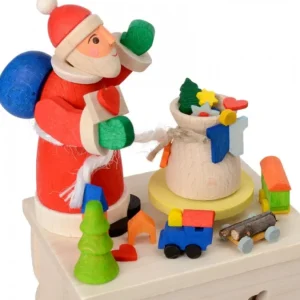 Graupner, décoration de sapin de Noël, Déco Noël enfant Boite A Musique Enfant A Manivelle, Père Noël Et Jouets