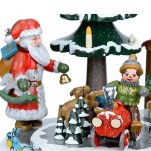 Hubrig, figurines pour enfant Boite A Musique Noël, Veillee Autour Du Sapin