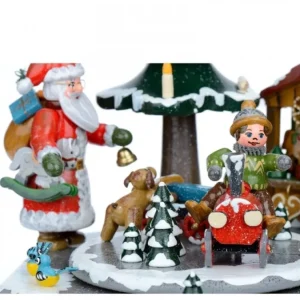 Hubrig, figurines pour enfant Boite A Musique Noël, Veillee Autour Du Sapin