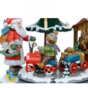 Hubrig, figurines pour enfant Boite A Musique Noël, Veillee Autour Du Sapin