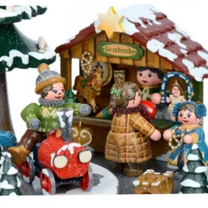 Hubrig, figurines pour enfant Boite A Musique Noël, Veillee Autour Du Sapin