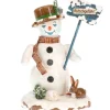 Hubrig, figurines pour enfant Bonhomme De Neige "Risque De Glisser" - Village De Noël Miniature