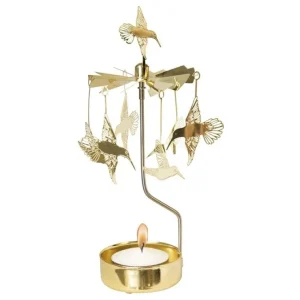 Pluto Produkter, déco de Noël Scandinave Bougeoir Carrousel Colibri En Metal Dore