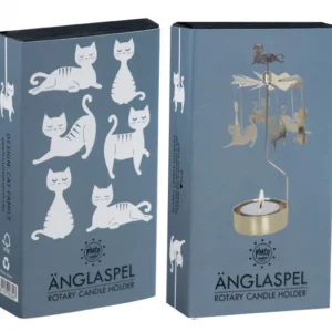 Pluto Produkter, déco de Noël Scandinave Bougeoir Carrousel Famille Chats Dores