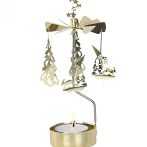 Pluto Produkter, déco de Noël Scandinave Bougeoir Carrousel Lutin Marchant Dans LÀ Neige