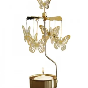 Pluto Produkter, déco de Noël Scandinave Bougeoir Carrousel Papillons Dores
