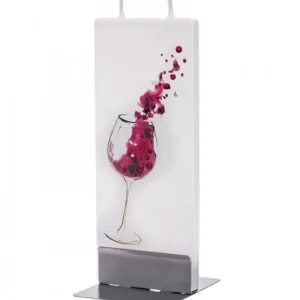 Flatyz, bougie décorative scandinave Bougie Design Verre De Vin Rouge