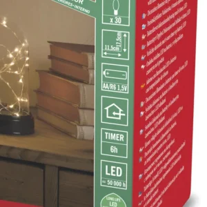 Konstsmide, guirlandes lumineuses de Noël Boule En Verre Lumineuse Décorative A Led, 17 Cm