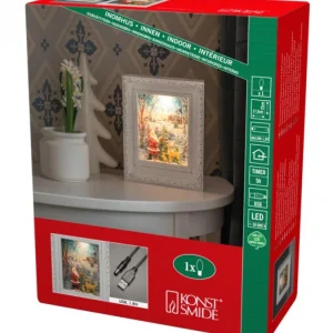 Konstsmide, guirlandes lumineuses de Noël Cadre Photo Lumineux Père Noël Avec Animaux