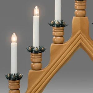 Konstsmide, guirlandes lumineuses de Noël Chandelier 7 Bougies Electriques En Bois De Chene