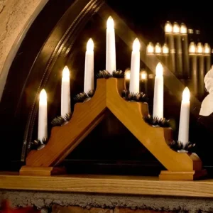 Konstsmide, guirlandes lumineuses de Noël Chandelier De Noël 7 Branches Bois De Chene