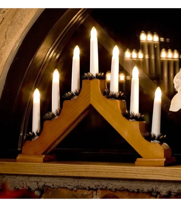 chandelier_de_nol__branches_bois_de_chene_2.webp Konstsmide, guirlandes lumineuses de Noël Chandelier De Noël 7 Branches Bois De Chene