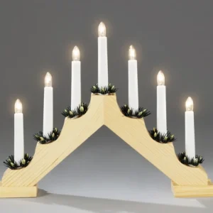 Konstsmide, guirlandes lumineuses de Noël Chandelier De Noël En Bois Naturel