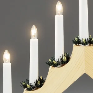 Konstsmide, guirlandes lumineuses de Noël Chandelier De Noël En Bois Naturel