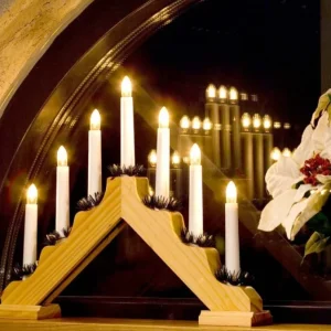 Konstsmide, guirlandes lumineuses de Noël Chandelier De Noël En Bois Naturel