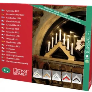 Konstsmide, guirlandes lumineuses de Noël Chandelier De Noël En Bois Naturel