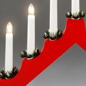 Konstsmide, guirlandes lumineuses de Noël Chandelier De Noël Rouge À 7 Branches