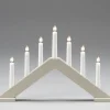 Konstsmide, guirlandes lumineuses de Noël Chandelier Scandinave En Bois, Laque Beige Mat