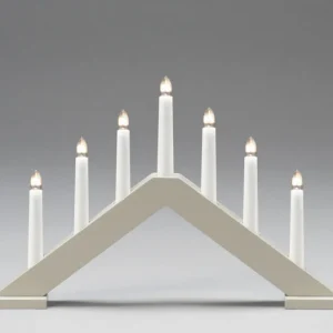 Konstsmide, guirlandes lumineuses de Noël Chandelier Scandinave En Bois, Laque Beige Mat