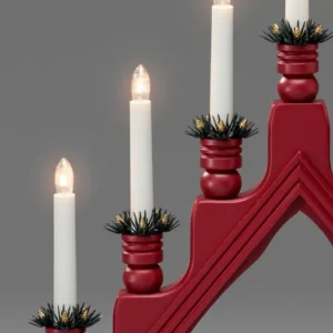 Konstsmide, guirlandes lumineuses de Noël Chandelier Suedois Rouge À 7 Branches