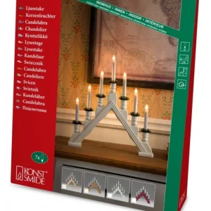 Konstsmide, guirlandes lumineuses de Noël Chandelier Suedois Rouge À 7 Branches