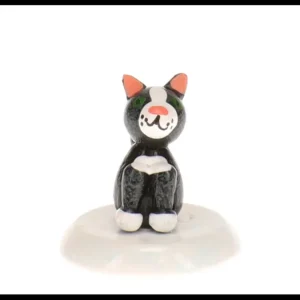 Hubrig, figurines pour enfant Chat Noir , Village De Noël Miniature