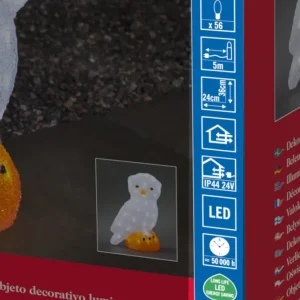 Konstsmide, guirlandes lumineuses de Noël Chouette Lumineuse Led Acrylique, 36 Cm