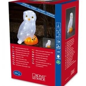 Konstsmide, guirlandes lumineuses de Noël Chouette Lumineuse Led En Acrylique, 27 Cm