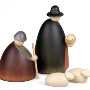 Köhler, Père Noël en bois Crèche De Noël Complete Avec 12 Personnages 12 Cm