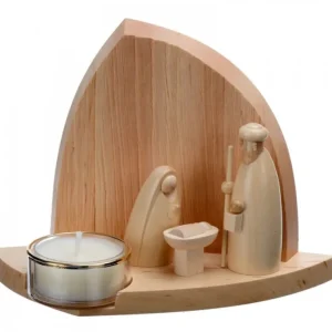 Schalling, crèche moderne Crèche De Noël Moderne Avec Bougeoir