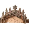 Waldfabrik, photophore en bois et étoile sapin de Noël Crèche De Noël Taillee Dans Une Ecorce De Bois, Motif Grotte, 20 Cm