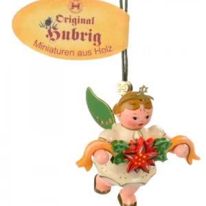 Hubrig, figurines pour enfant Déco Sapin De Noël, Ange Et Couronne De Fleurs